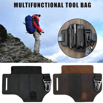 🛠️ Genuine Leather EDC Tool Waist Pouch, Outdoor Utility Belt Bag