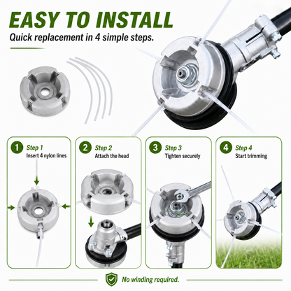⚙️ 48% OFF NOW! 🌿 Aluminum Trimmer Head – 4-Line Cutting & Universal Fit – Heavy-Duty & Easy Line Replacement 🏡