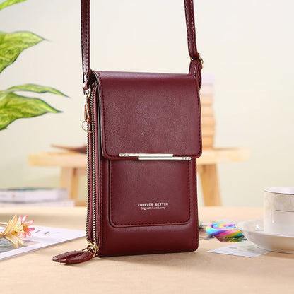 👜 📱 Simple and elegant women's touchscreen crossbody phone wallet