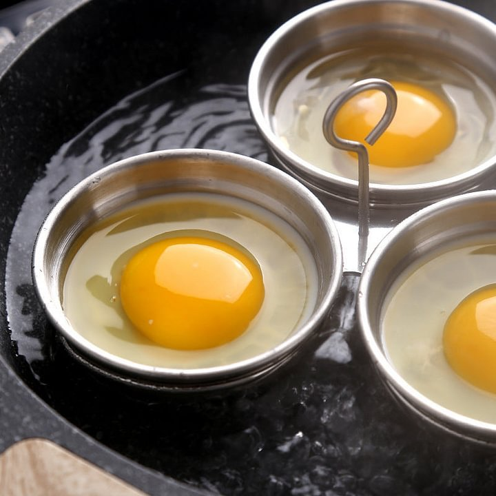 📢📢40% OFF !! ⏰ 304 Stainless Steel Egg Cooker – Premium Food-Grade, Sturdy Mold Frame & Easy Unmolding ✨