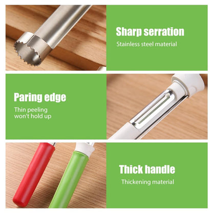 2-in-1 Stainless Steel Fruit Corer & Vegetable Peeler