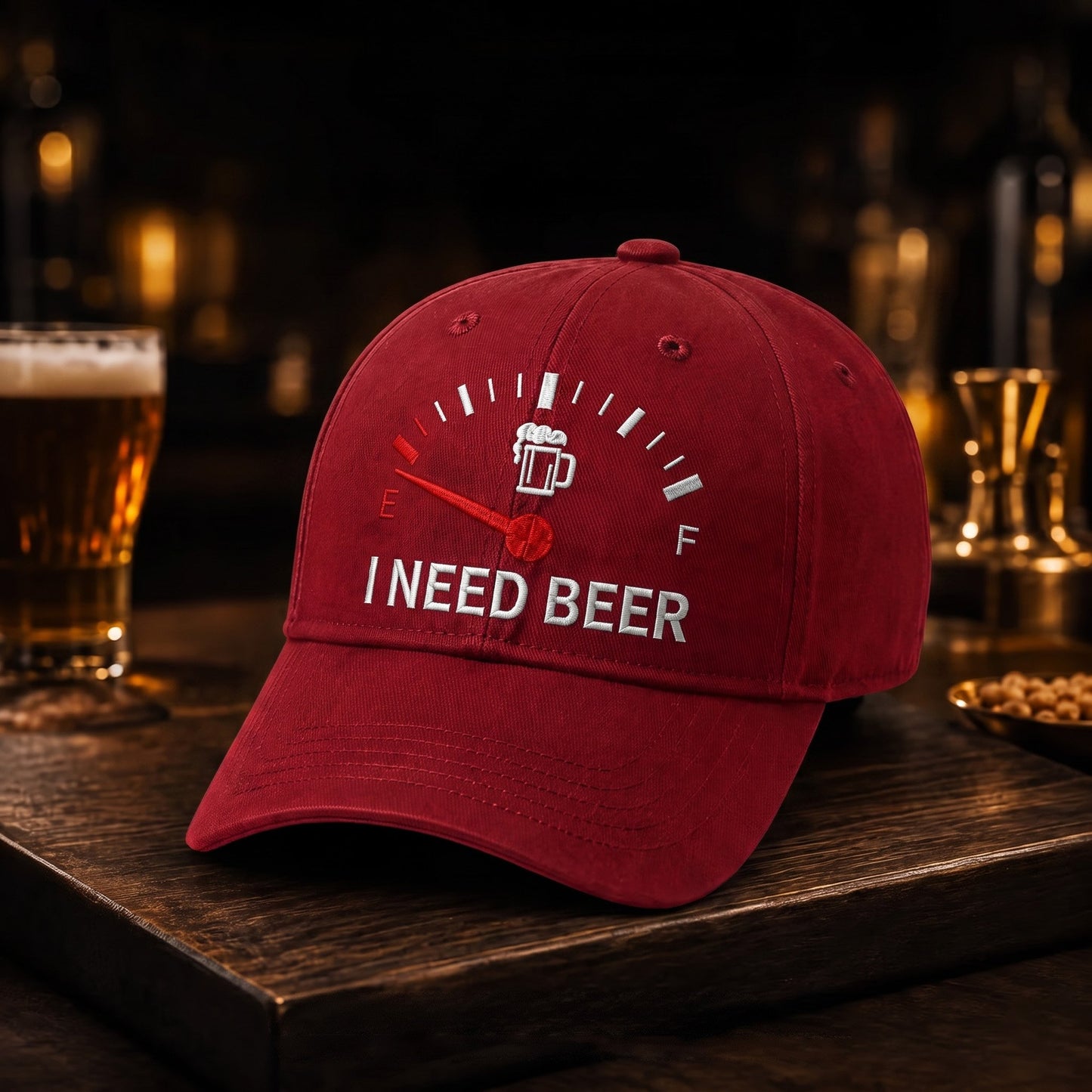 🔥LAST DAY 50% OFF - 🍺 I NEED BEER Embroidered Baseball Cap – Unisex Memorial Hat🧢 100% Cotton