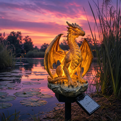 Dragon Legacy Golden Ember Edition Solar Garden Light