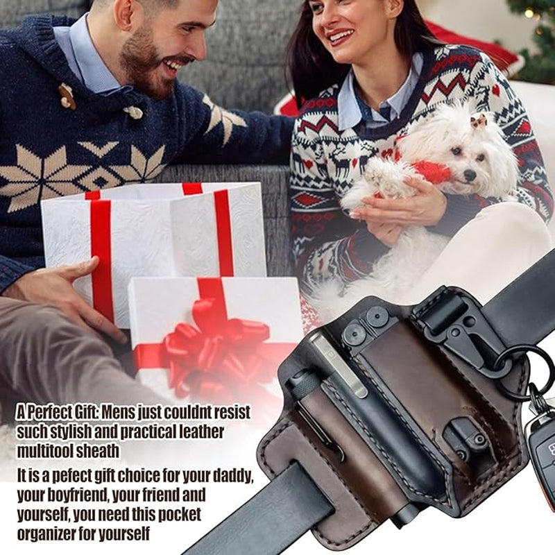 🛠️ Genuine Leather EDC Tool Waist Pouch, Outdoor Utility Belt Bag