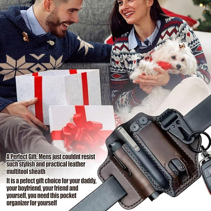 🛠️ Genuine Leather EDC Tool Waist Pouch, Outdoor Utility Belt Bag
