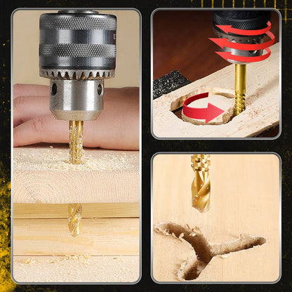 ⏰Titanium‑Coated Twist Drill Set – 6 sizes, drills & saws in one. High‑speed steel, no rust. Wood, metal, plastic – all in one kit! 🧰✨