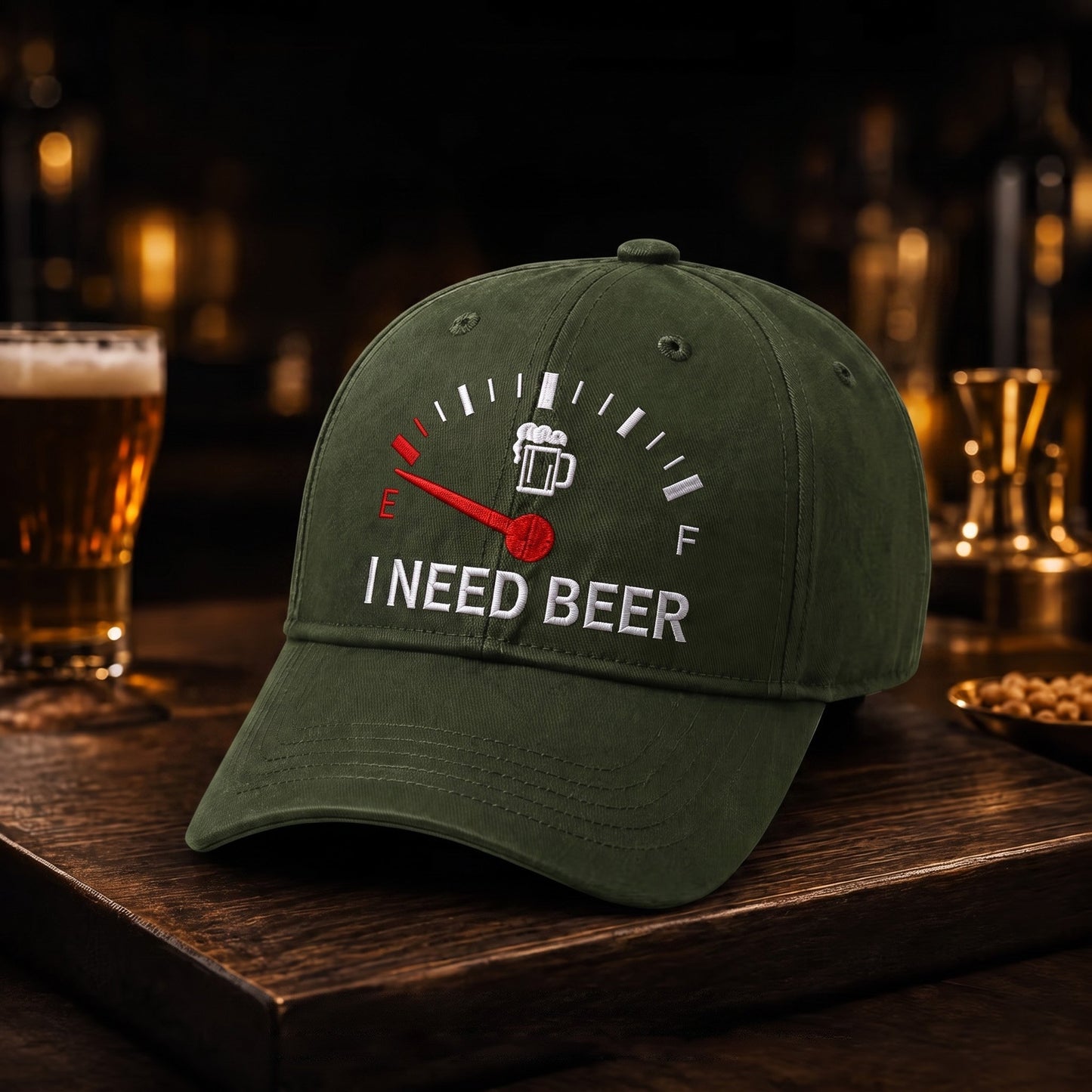 🔥LAST DAY 50% OFF - 🍺 I NEED BEER Embroidered Baseball Cap – Unisex Memorial Hat🧢 100% Cotton