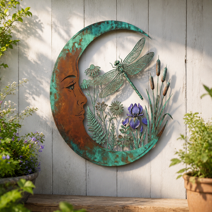 Dragonfly Moon Wall Decor