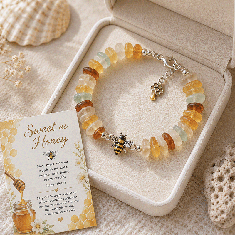 🔥48% Off Last Day - 🩵 Sea Glass Blessing Bracelet