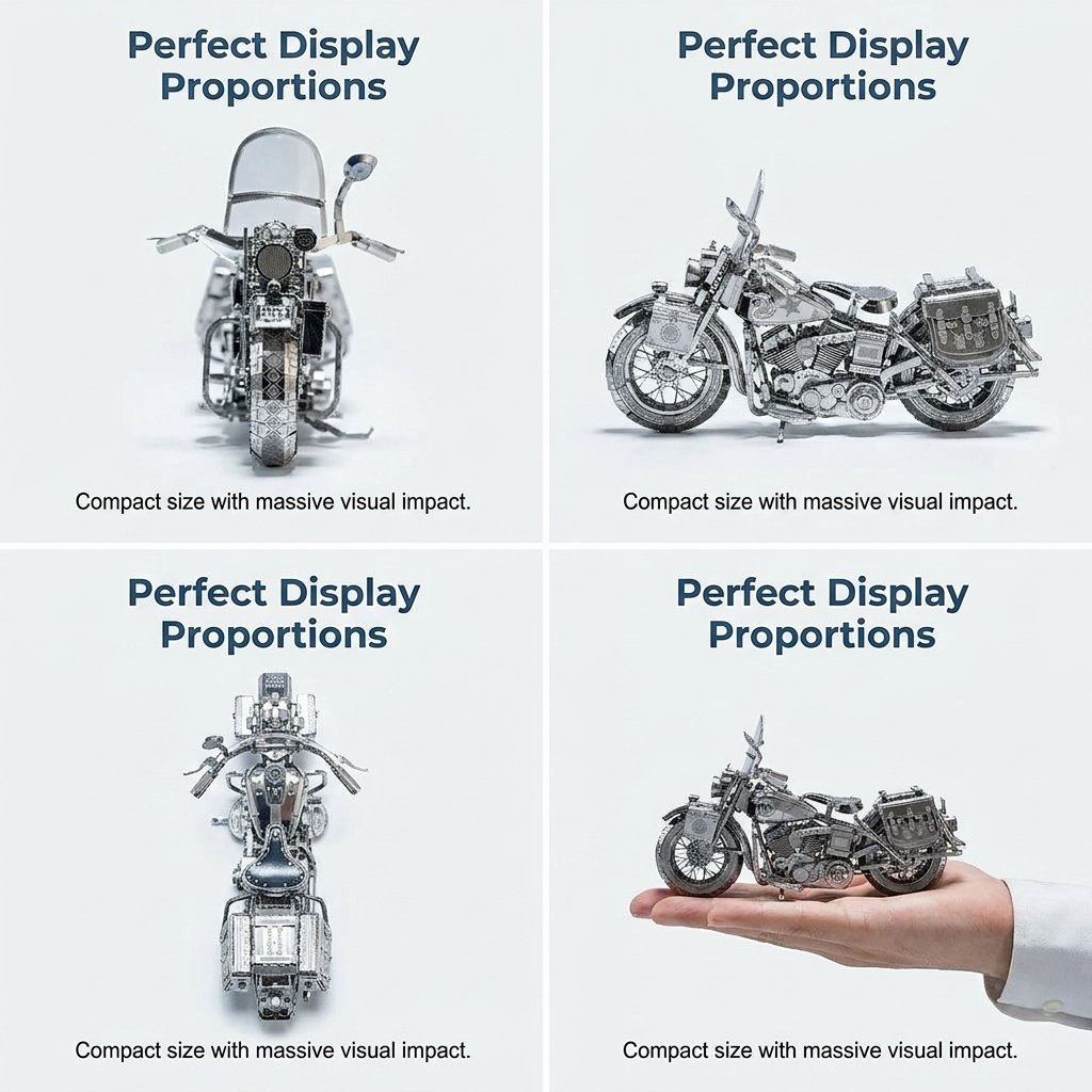 🔥Last Day 49% OFF - Silver Motorcycle 3D Metal Assembly Puzzle