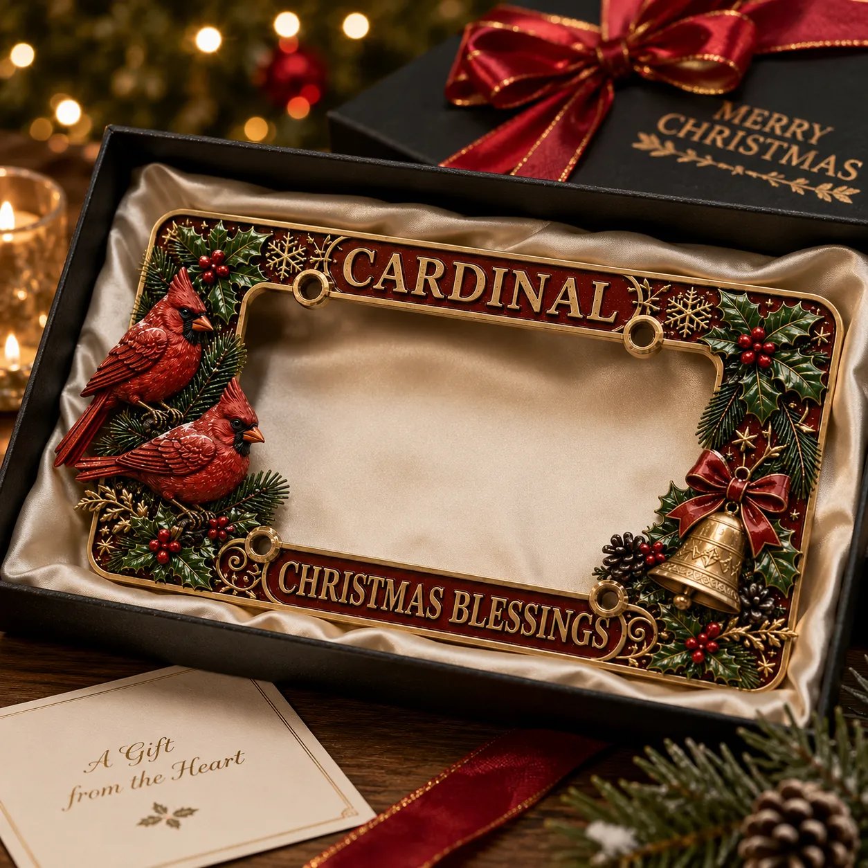 🎄Christmas License Plate Frame – Festive Style for Every Ride