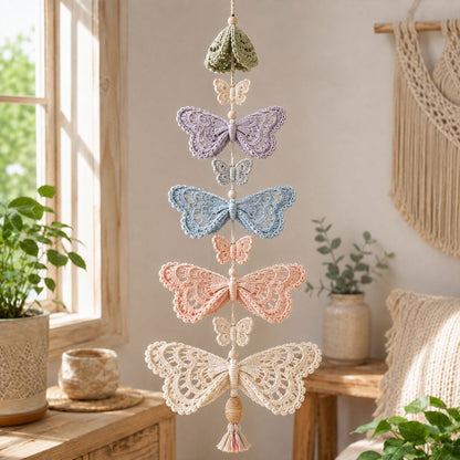 🔥LAST DAY 49% OFF - 🦋Butterfly Garden Cascade DIY Crochet Kit