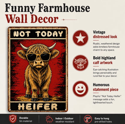 Funny highland cow farmhouse wall decor🐂