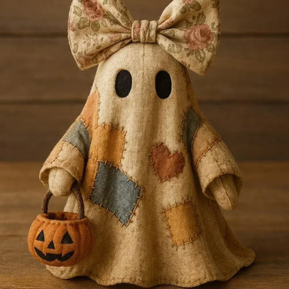 Lighted Vintage Patchwork Ghost