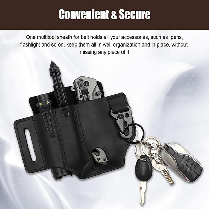 🛠️ Genuine Leather EDC Tool Waist Pouch, Outdoor Utility Belt Bag