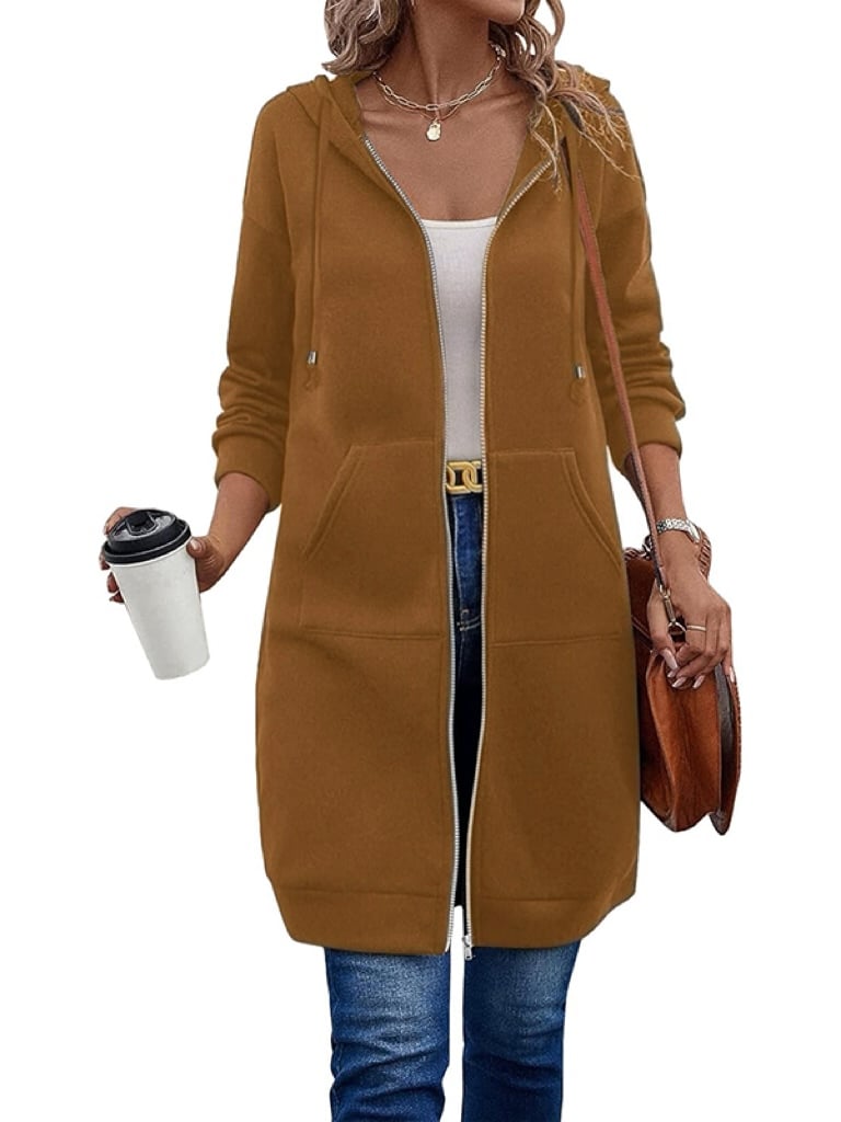 ⏳LAST DAY SALE ONLY￡14.99!!🦓🌿Women Casual Zip up Fleece Hoodies