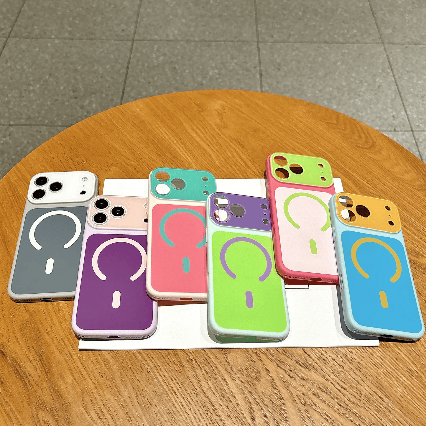🎨Dopamine Color Block Magnetic Phone Case for iPhone✨