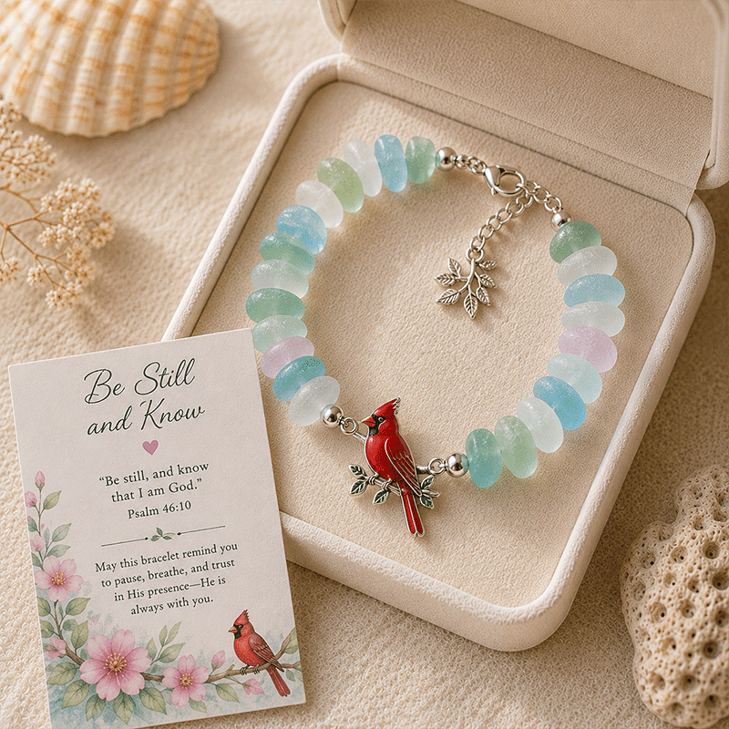 🔥48% Off Last Day - 🩵 Sea Glass Blessing Bracelet