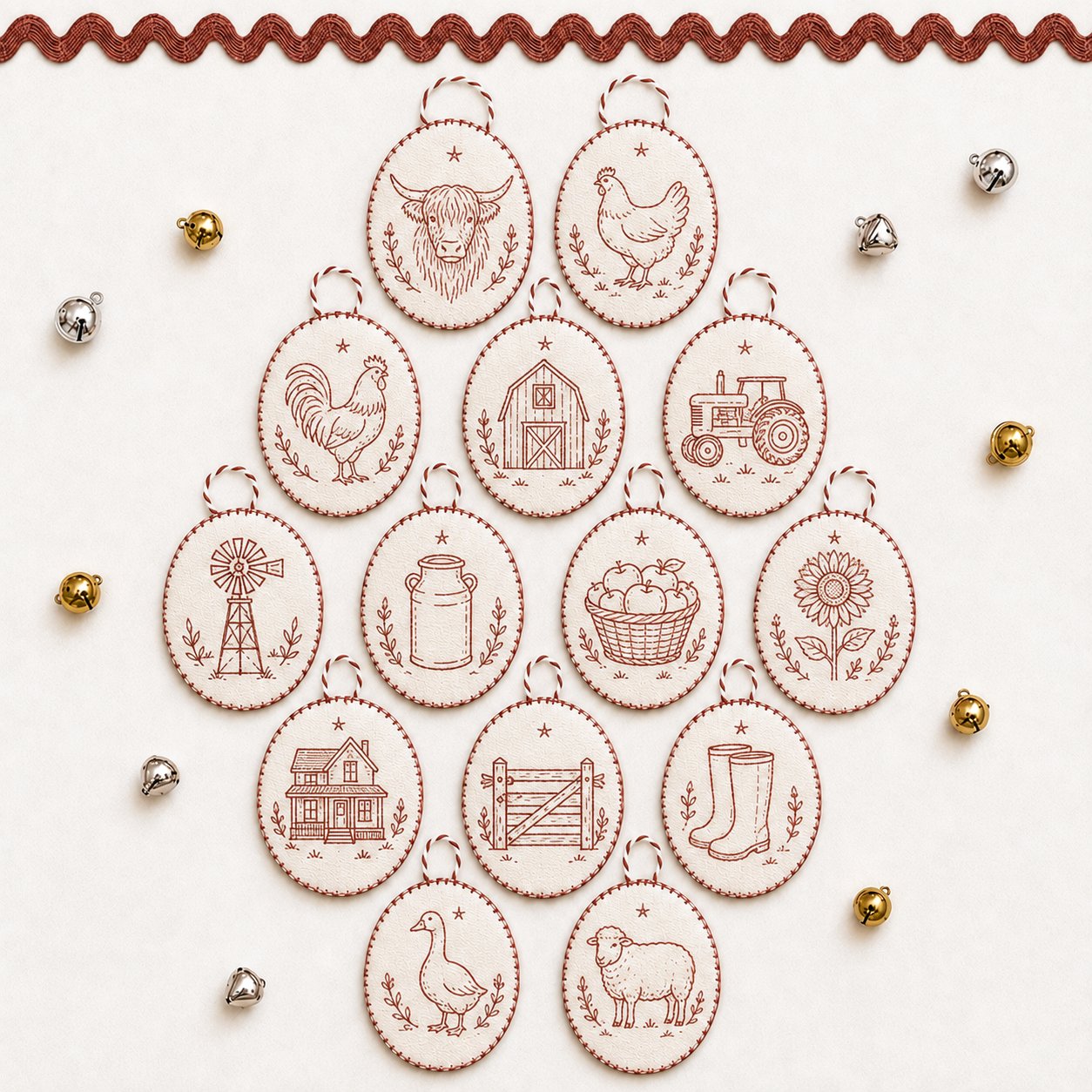 ⏳ Last Day 49% OFF – 🧵Beginner-Friendly DIY Heirloom Oval Embroidery Ornament Kit Collection | Complete Kit with All Tools & Step-by-Step Guide Included 💕