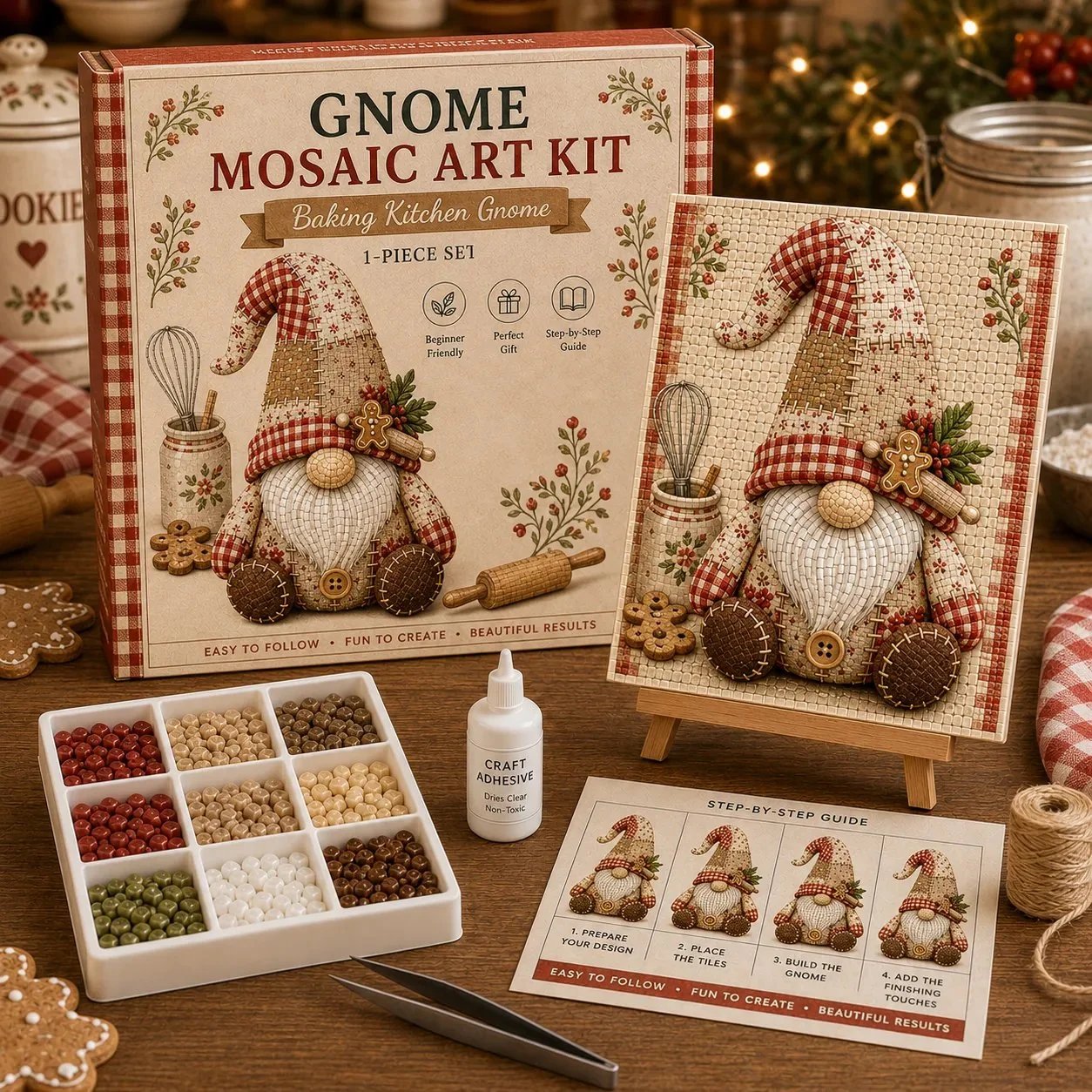 🔥Last Day 50% OFF -  🌸Gnome Mosaic Art Kit – Create Your Own Charming Handmade Masterpiece