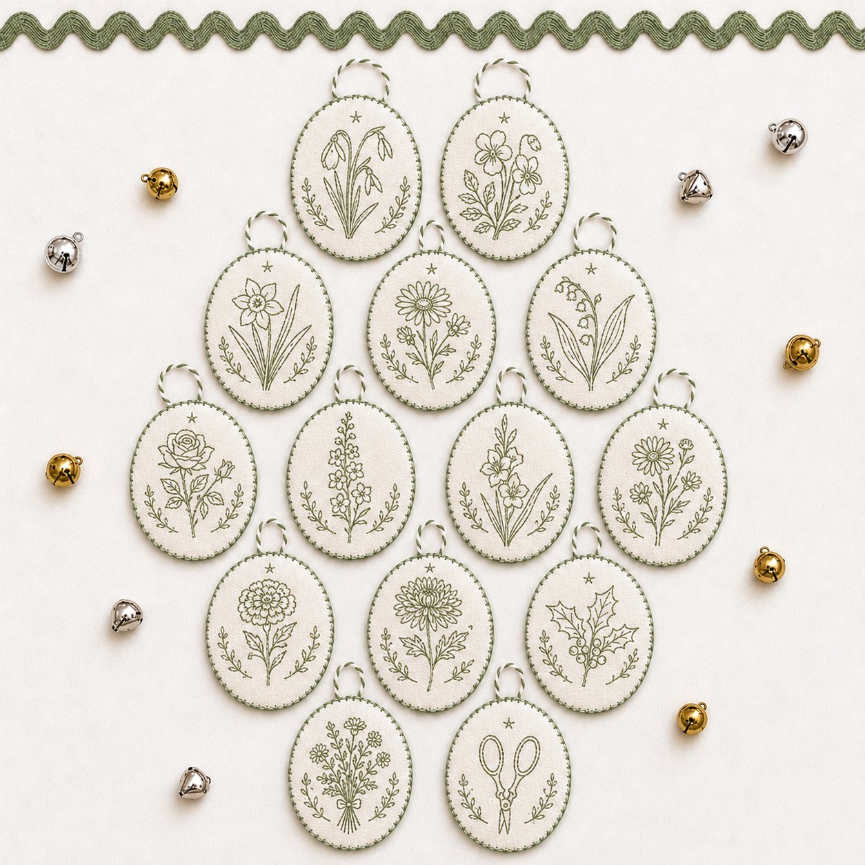 ⏳ Last Day 49% OFF – 🧵Beginner-Friendly DIY Heirloom Oval Embroidery Ornament Kit Collection | Complete Kit with All Tools & Step-by-Step Guide Included 💕