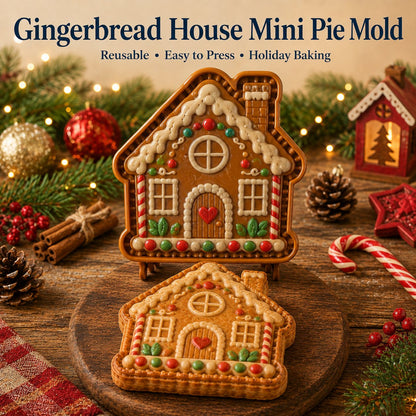 ⏳ Last Day 48% OFF – 🎄Christmas Mini Pie Mold Collection | Reusable Embossed Molds for Shaping Detailed Santa, Snowman, Reindeer, Tree & Holiday Pies 🥧✨