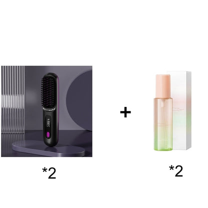 🏆2026 New Year Sale 50% OFF💁‍♀️🔥Hot Sale🎁Wireless Ceramic Heating Hair Straightening Comb