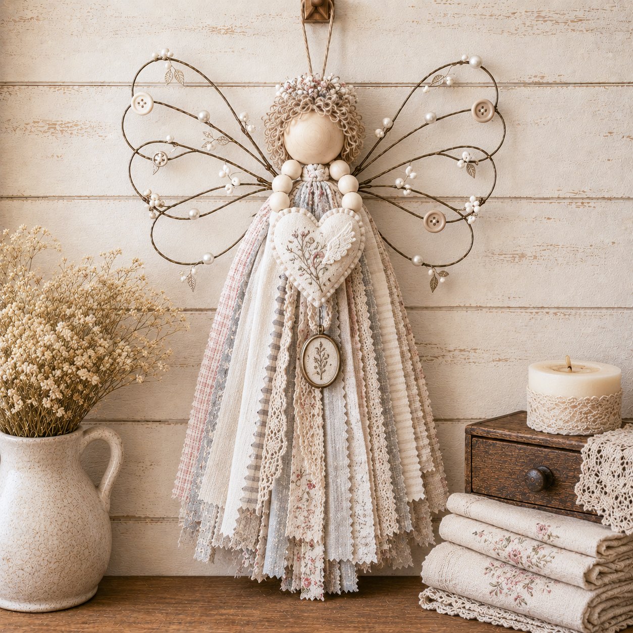 ⏳ Last Day 49% OFF – 🪽 Beginner-Friendly DIY Layered Fabric Angel Hanging Kit | Complete Kit with All Tools & Step-by-Step Guide Included 💕
