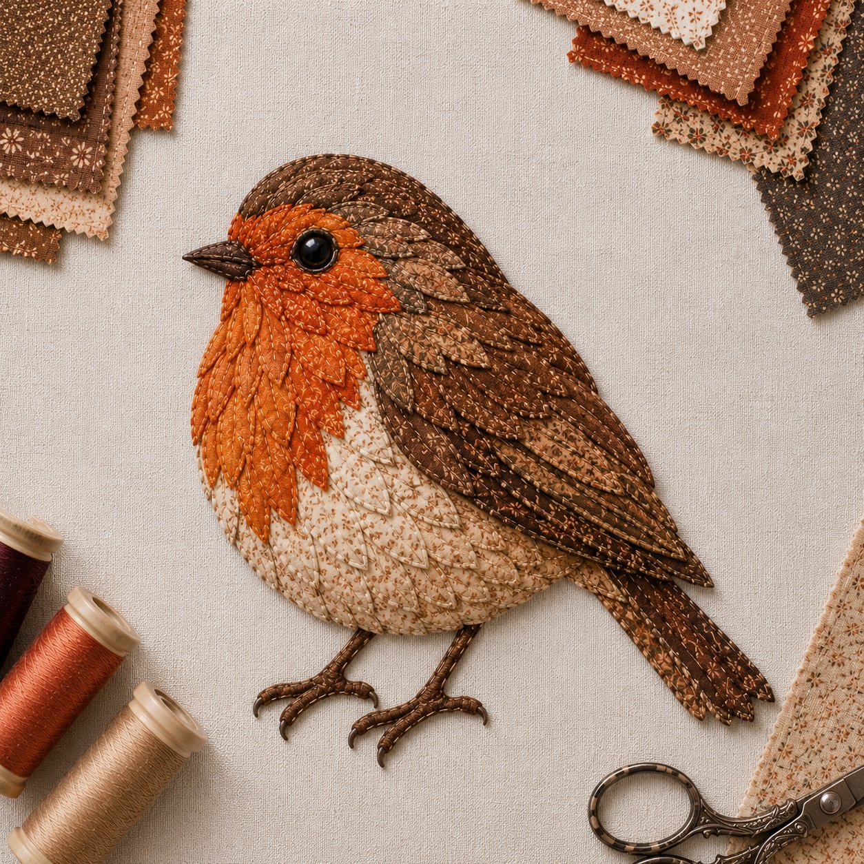 DIY Patchwork Bird Hanging Kit