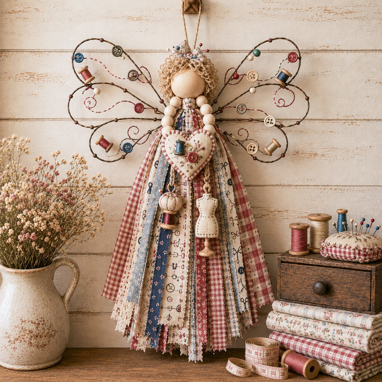 ⏳ Last Day 49% OFF – 🪽 Beginner-Friendly DIY Layered Fabric Angel Hanging Kit | Complete Kit with All Tools & Step-by-Step Guide Included 💕