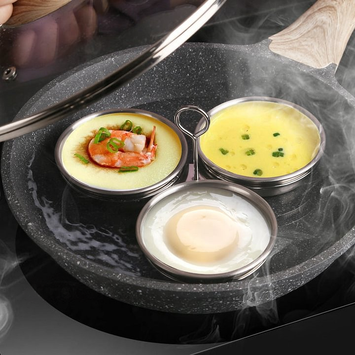 📢📢40% OFF !! ⏰ 304 Stainless Steel Egg Cooker – Premium Food-Grade, Sturdy Mold Frame & Easy Unmolding ✨