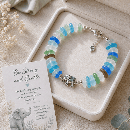 🔥48% Off Last Day - 🩵 Sea Glass Blessing Bracelet