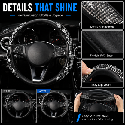 Rhinestones Bling Cover for Auto Steering Wheels