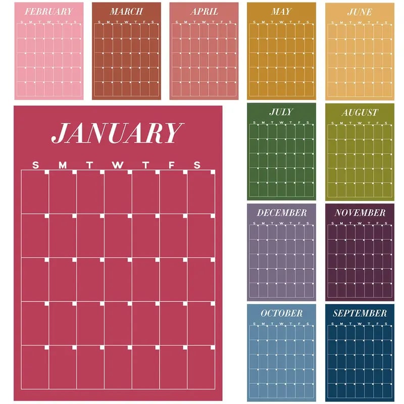 📅 Back to School Large Wall Calendar | The Ultimate Family Wall Calendar & Dry Erase Planner 🏡