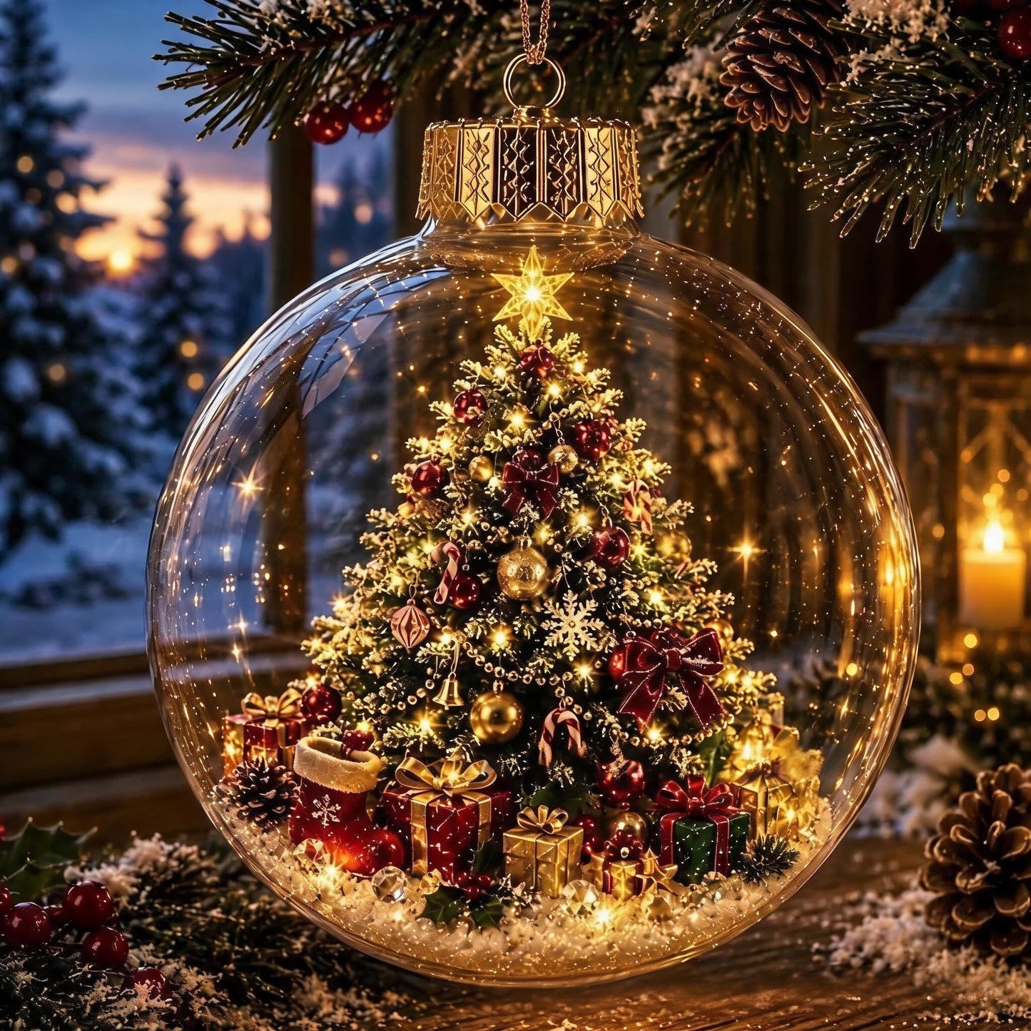 Glowing Christmas Diorama Ornament