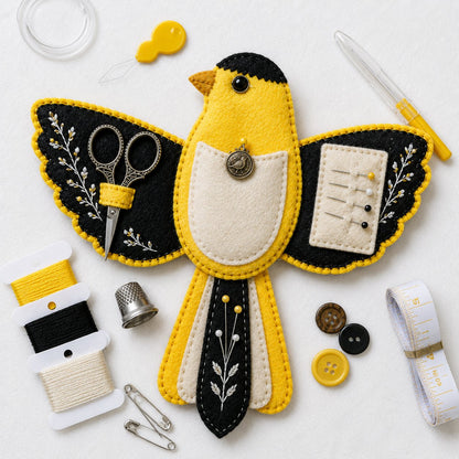 🐦 Bird-Shaped Felt Sewing Organizer DIY Kit