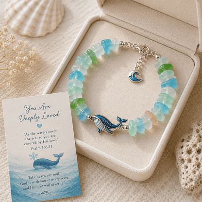 🔥48% Off Last Day - 🩵 Sea Glass Blessing Bracelet
