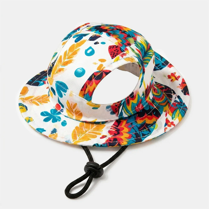 🐾 Cute Printed Pet Bucket Hat, Breathable Sun Cap Fits Dogs & Cats