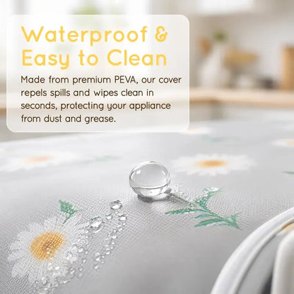 🌸 Waterproof Print Fridge Dust Cover with Storage Pockets, 3 Sizes for Fridge & Microwave