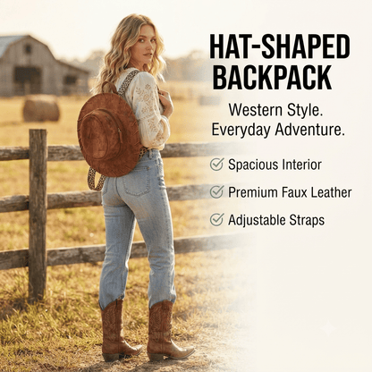 🔥Last Day 49% OFF - 🤠🐎Cowgirl Hat Backpack