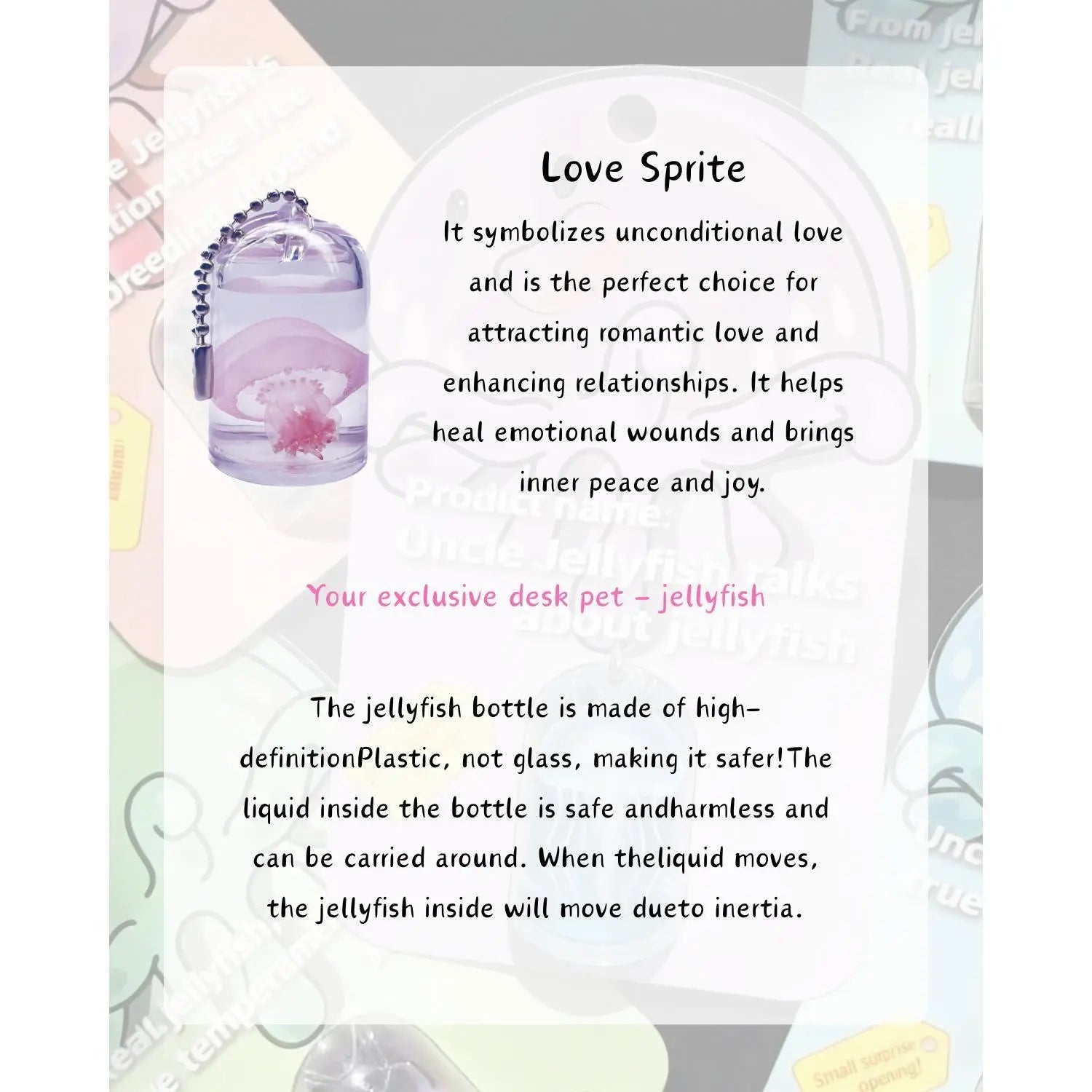 Cute Jellyfish Keychain,Stylish Keychain, Fashionable Keychain for Women & Men, Trendy All-match & Exquisite Keychain for Birthday Gift, Keychain Pendant,SummerVibe