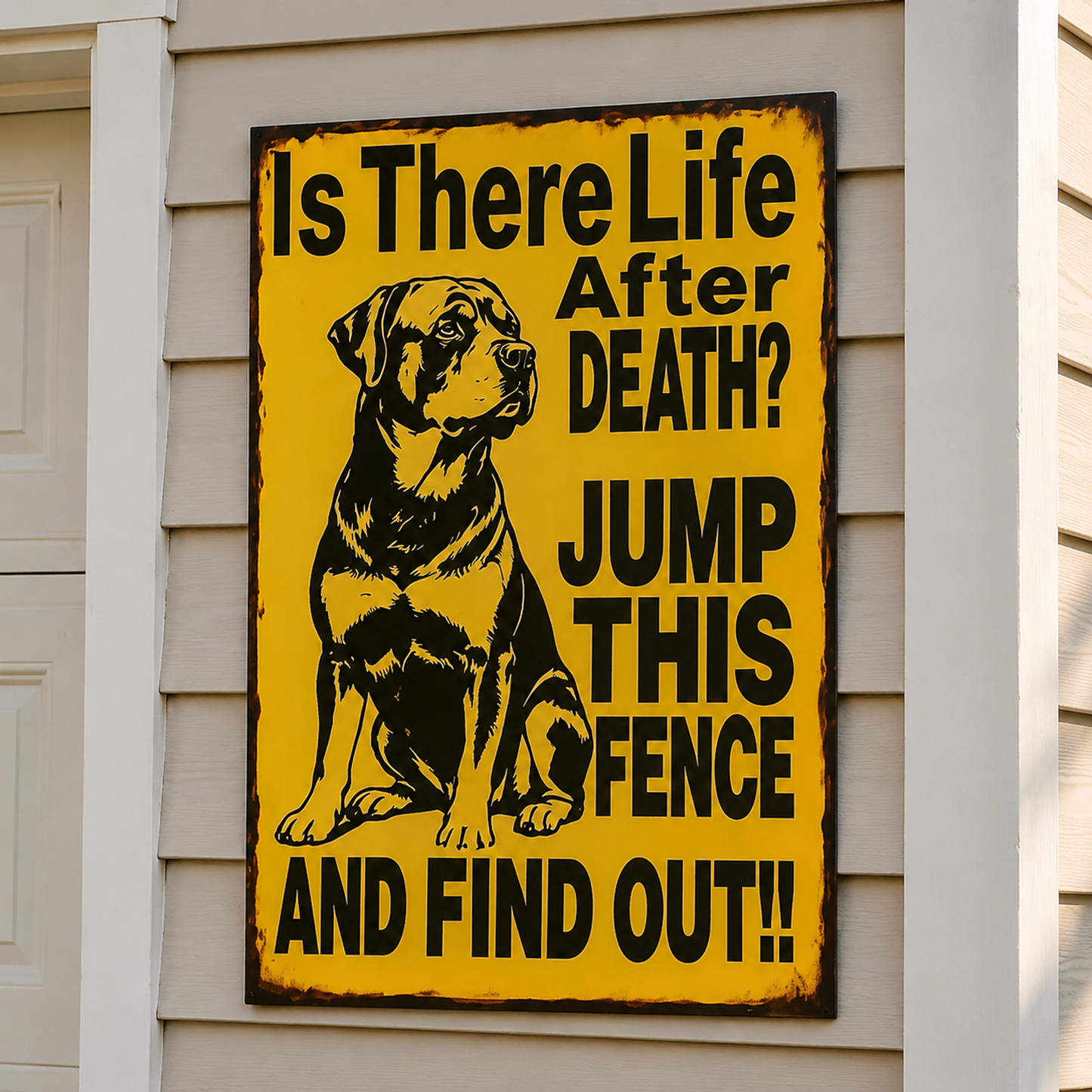 Funny Dog Metal Sign