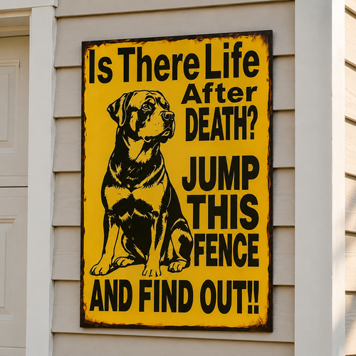 Funny Dog Metal Sign