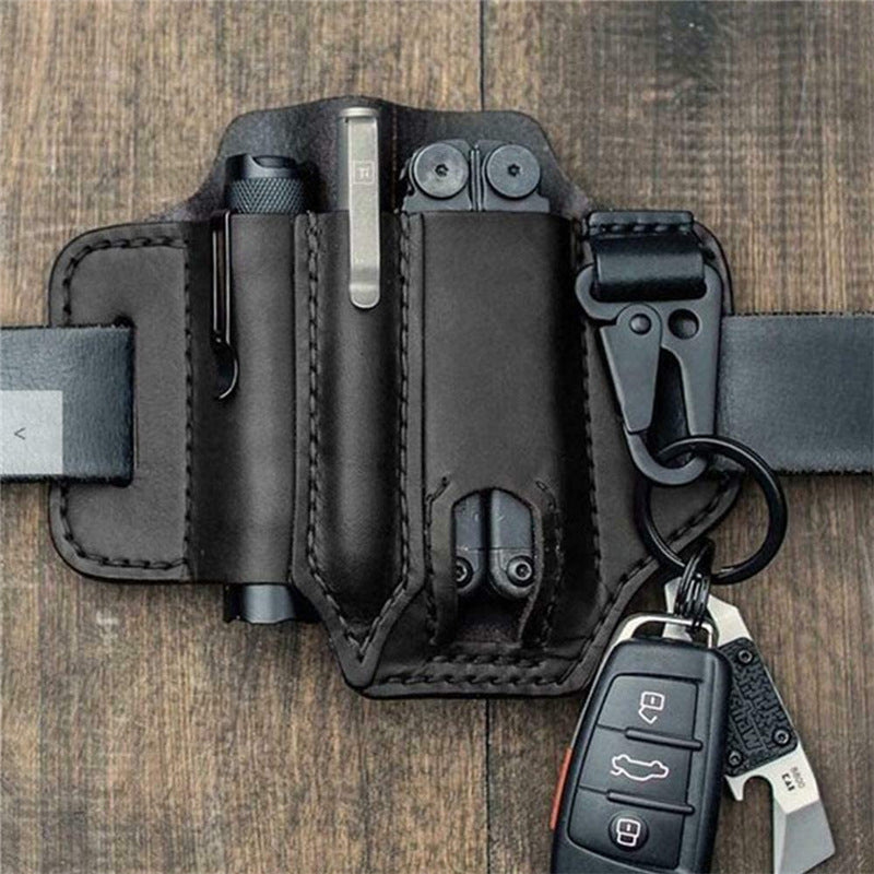🛠️ Genuine Leather EDC Tool Waist Pouch, Outdoor Utility Belt Bag
