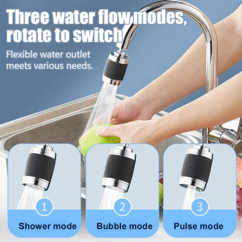 🔥Splash proof booster swivel kitchen filter tap