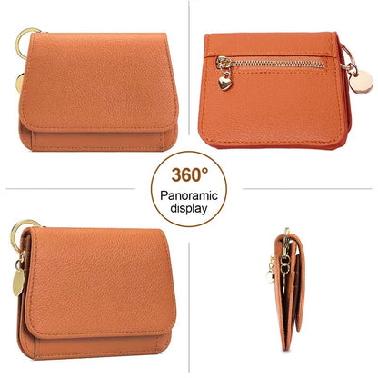 🎁HOT SALE🔥Elegant and Minimalist Women's Slim Short Wallet – with RFID protection, card slots, a bill compartment, and an ID window