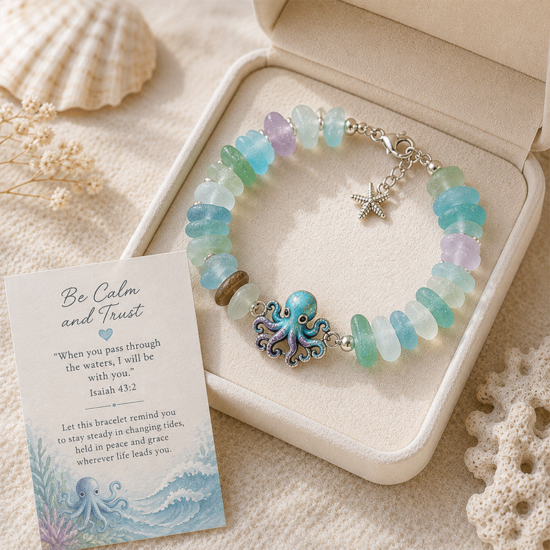 🔥48% Off Last Day - 🩵 Sea Glass Blessing Bracelet