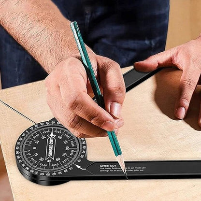 📐 Perfect Mitre Joints Every Time – 7" Aluminium Angle Finder for Mitre Saws. No More Guesswork. UK Stock