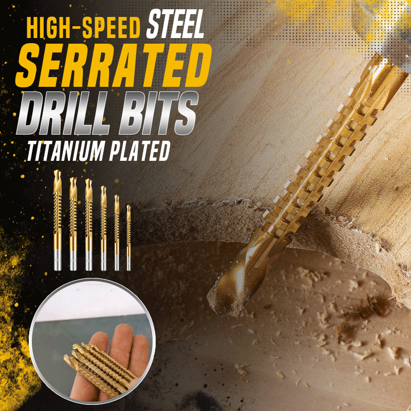 ⏰Titanium‑Coated Twist Drill Set – 6 sizes, drills & saws in one. High‑speed steel, no rust. Wood, metal, plastic – all in one kit! 🧰✨