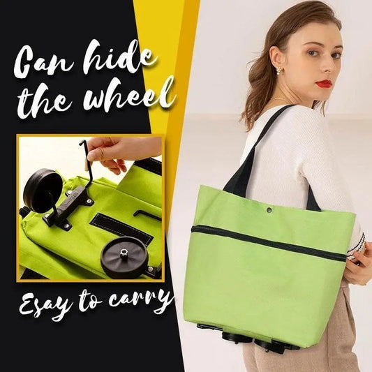 🏆 Last Day Special Price £9.99 ! 🔥 2-in-1 Shopping Bag Foldable Green Bag